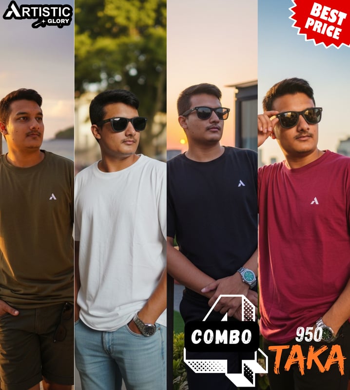 Premium Cotton Half Sleeve T-Shirt Combo